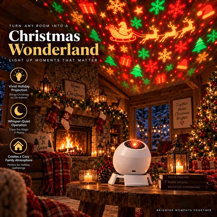 🎅 Turn Any Room Into a Christmas Wonderland – Holiday Projection Night Light