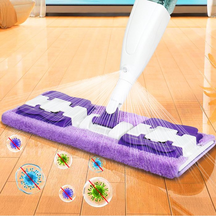 13.8 Inch Clip-On Spray Mop (with 2 Microfiber Cloths)