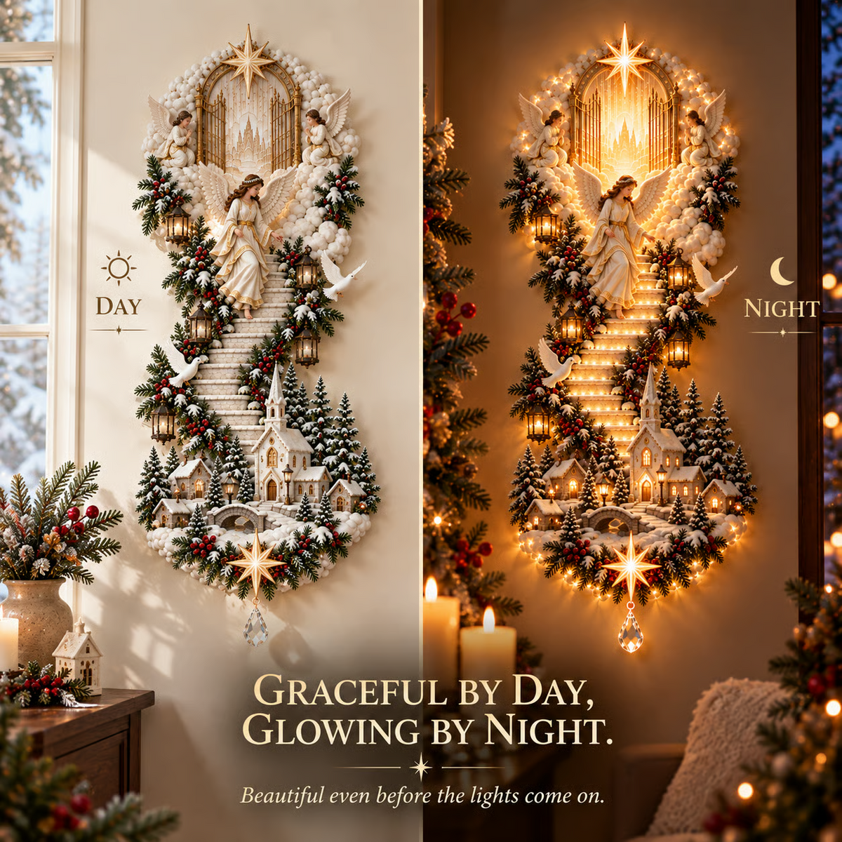 ✨ Last Day –60% OFF!✨ Jesus Light of Heaven Christmas Wall Hanging✝️