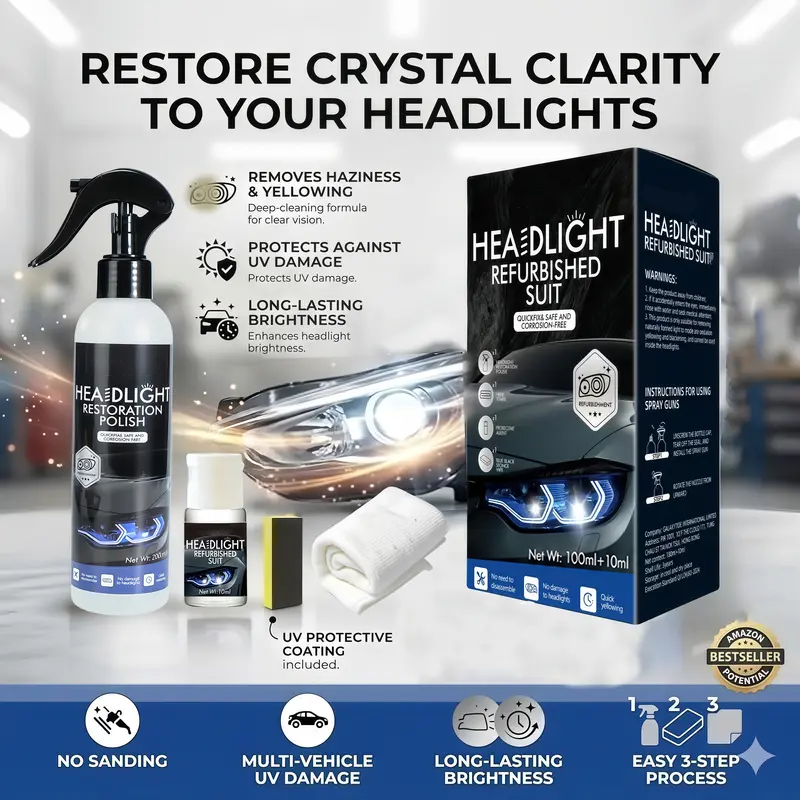 Headlight Restoration Kit – Restore Cloudy & Yellowed Headlights