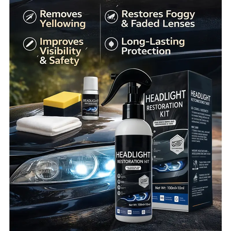 Headlight Restoration Kit – Restore Cloudy & Yellowed Headlights