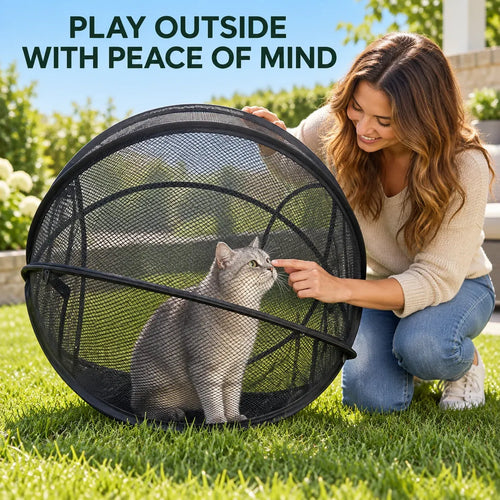 ⏳ Last Day 49% OFF – 🐱 Pop Up Cat Playpen | 32-Inch Breathable Mesh Enclosure for Indoor & Outdoor Use 🌿