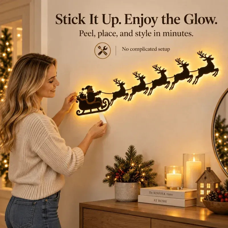 🎅🦌Reindeer Sleigh Press On