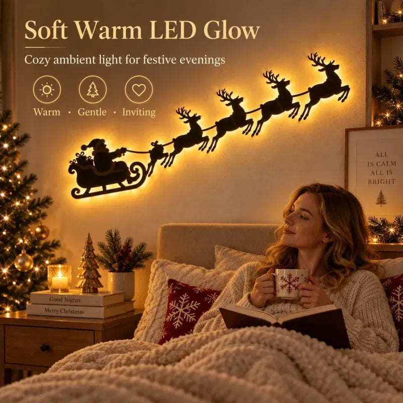 🎅🦌Reindeer Sleigh Press On