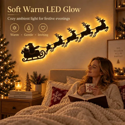 🎅🦌Reindeer Sleigh Press On