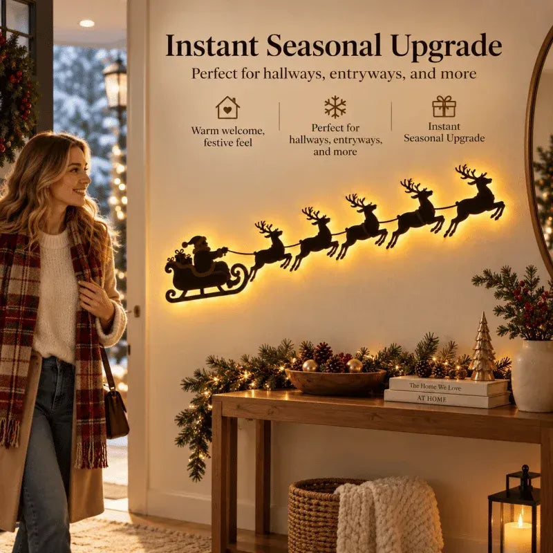 🎅🦌Reindeer Sleigh Press On