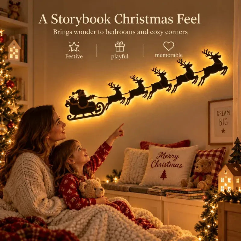 🎅🦌Reindeer Sleigh Press On