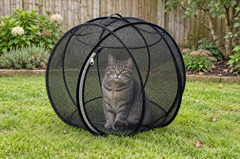 ⏳ Last Day 49% OFF – 🐱 Pop Up Cat Playpen | 32-Inch Breathable Mesh Enclosure for Indoor & Outdoor Use 🌿