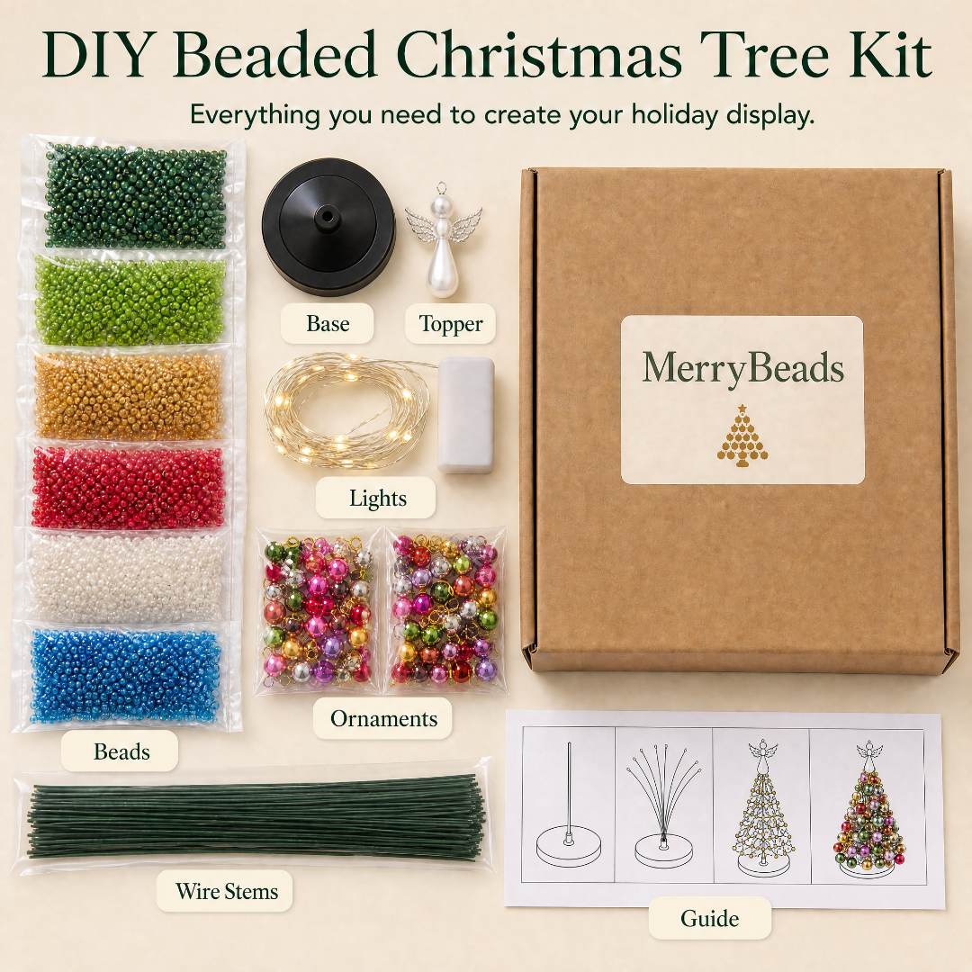 Zuqeno™ Beaded Christmas Tree Kit