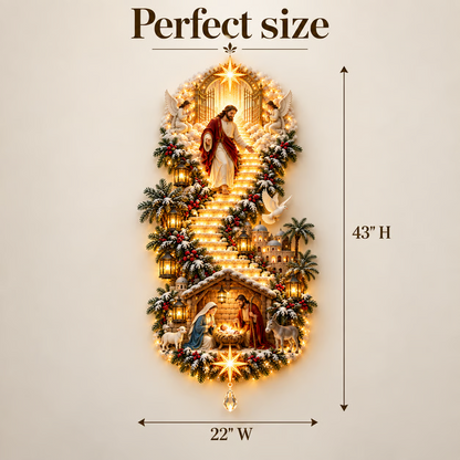 ✨ Last Day –60% OFF!✨ Jesus Light of Heaven Christmas Wall Hanging✝️