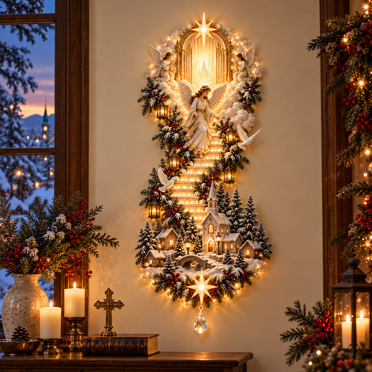 ✨ Last Day –60% OFF!✨ Jesus Light of Heaven Christmas Wall Hanging✝️