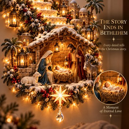 ✨ Last Day –60% OFF!✨ Jesus Light of Heaven Christmas Wall Hanging✝️
