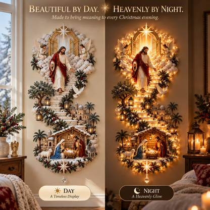 ✨ Last Day –60% OFF!✨ Jesus Light of Heaven Christmas Wall Hanging✝️